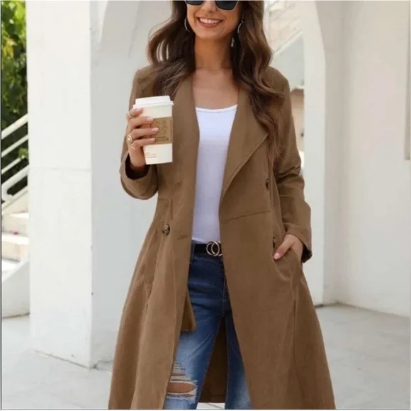 NWT Alunalevi Autum jacket tench coat style- size l/xl - Picture 2 of 11